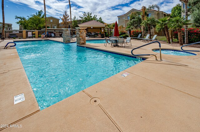 view of pool with a patio area