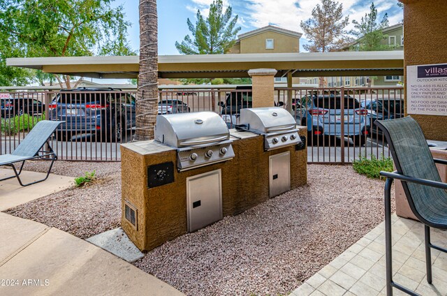 view of patio with grilling area