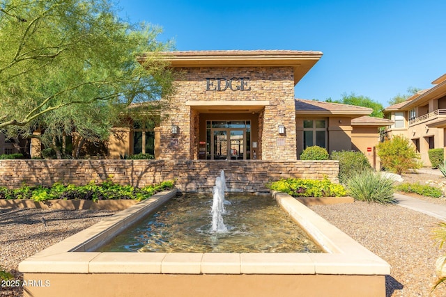 exterior space with french doors