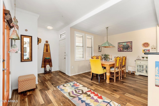 dining room featuring dark wood-type flooring