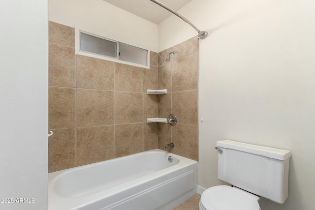 full bath featuring toilet and shower / bath combination