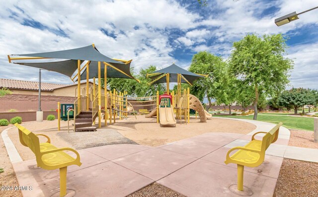 view of community jungle gym