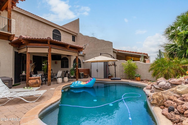 view of pool with a patio