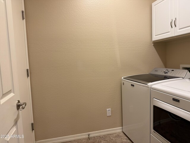 4117 W Allen St, Laveen, AZ 85339 - laundry area with cabinet space, independent washer and dryer, and baseboards