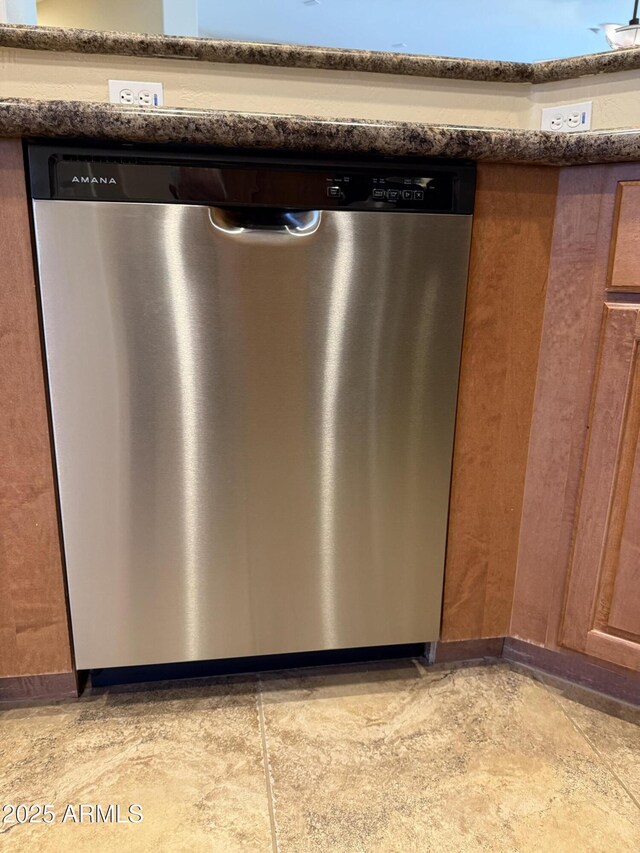 4117 W Allen St, Laveen, AZ 85339 - kitchen view of stainless steel dishwasher and brown cabinets