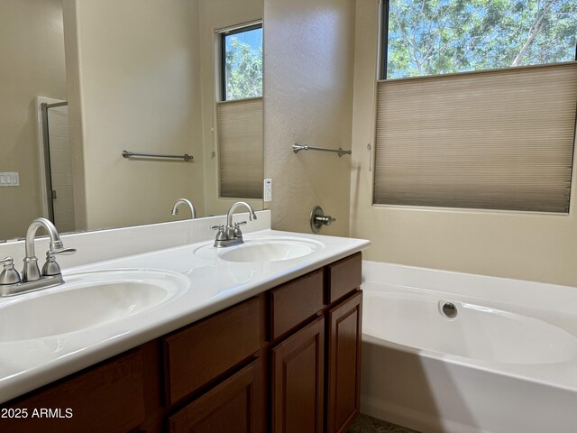 4117 W Allen St, Laveen, AZ 85339 - bathroom with a bath and double vanity