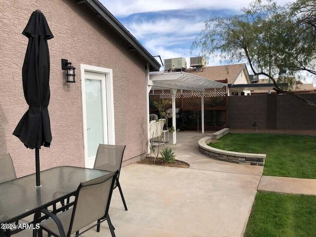 view of patio / terrace featuring cooling unit