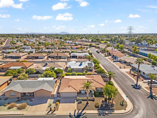 drone / aerial view with a residential view