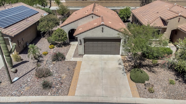 view from above of property