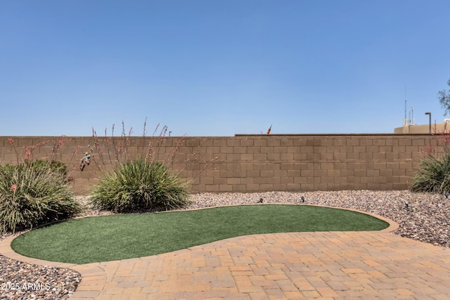 view of patio / terrace with a fenced backyard
