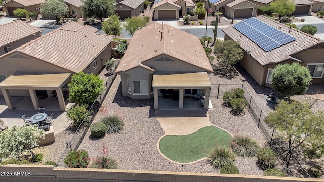 aerial view of residential area