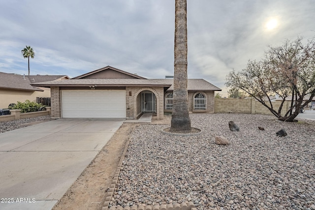 ranch-style house with a garage