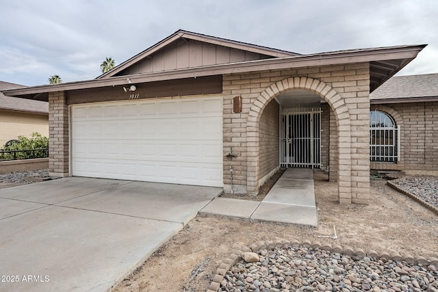 ranch-style house with a garage