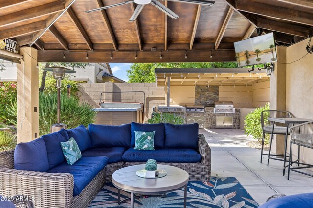 6918 E Ivyglen St, Mesa, AZ 85207 - view of patio featuring outdoor lounge area