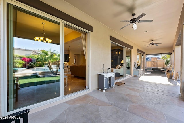 6918 E Ivyglen St, Mesa, AZ 85207 - view of patio / terrace with a ceiling fan