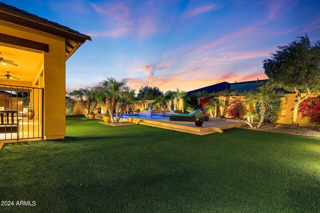 6918 E Ivyglen St, Mesa, AZ 85207 - view of yard featuring a pool