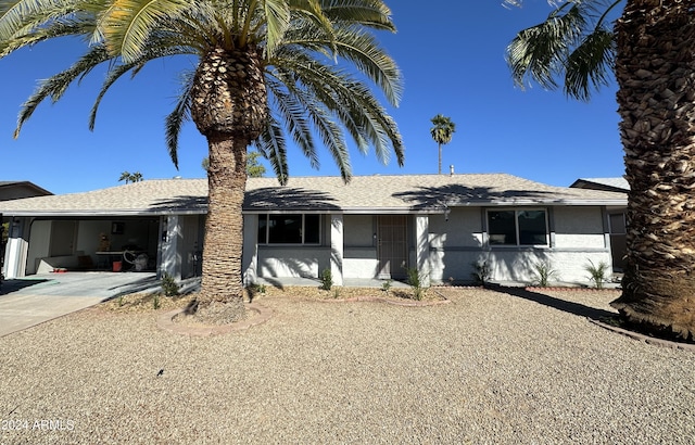 view of ranch-style home