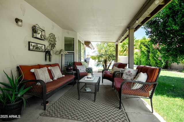 view of patio / terrace featuring outdoor lounge area