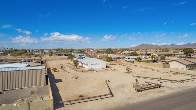 drone / aerial view with a mountain view