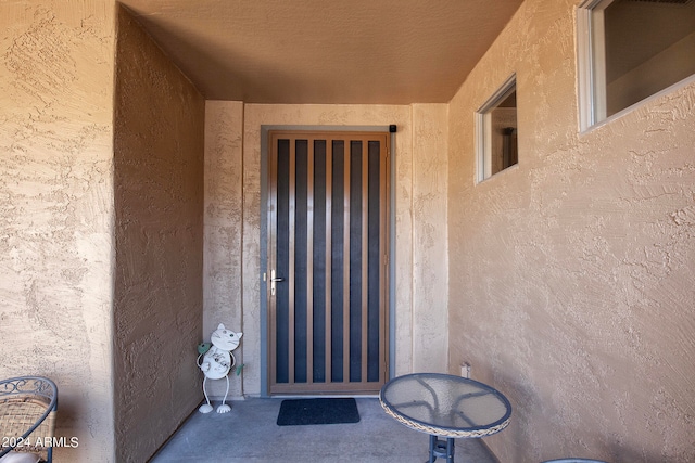 view of doorway to property