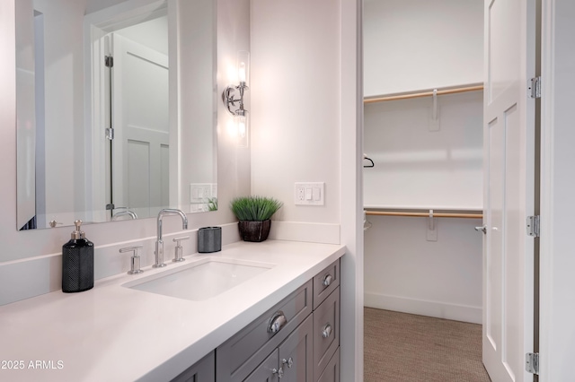 bathroom featuring vanity