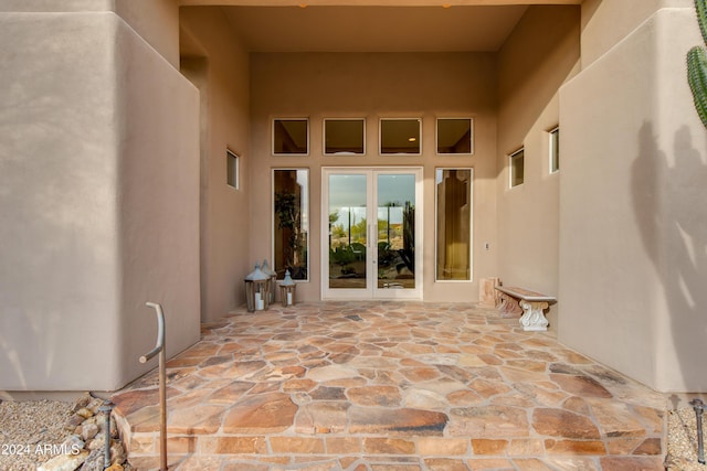 view of patio / terrace featuring french doors