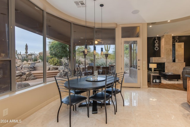 view of dining room