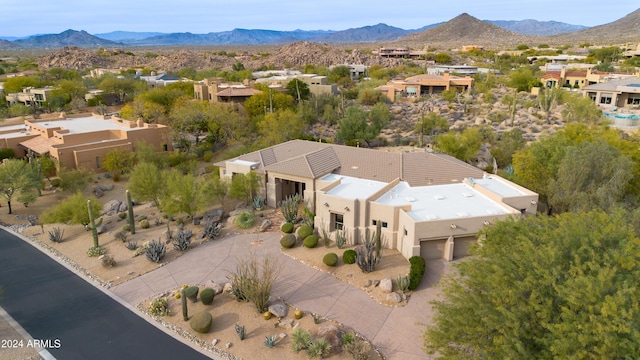 bird's eye view featuring a mountain view