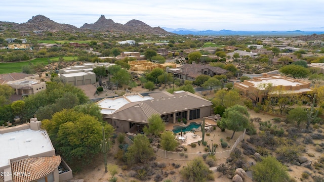 aerial view featuring a mountain view