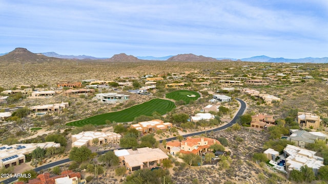 bird's eye view featuring a mountain view