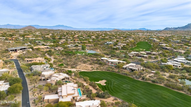 bird's eye view featuring a mountain view