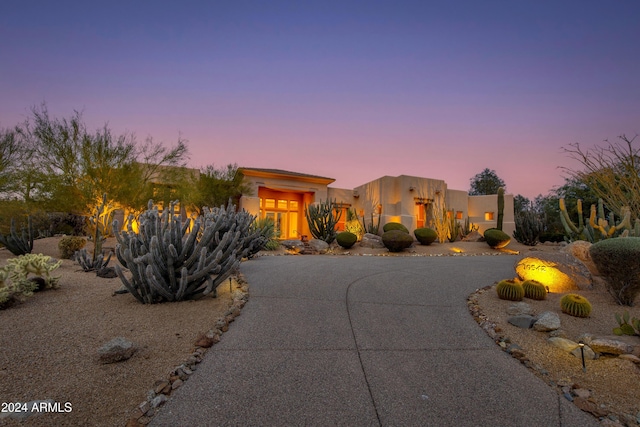 view of pueblo-style home