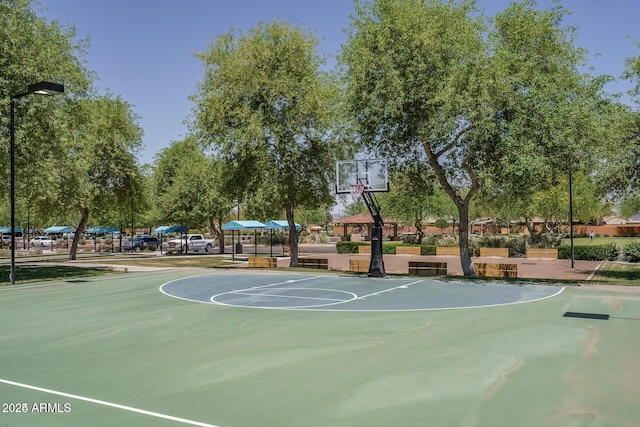 view of basketball court