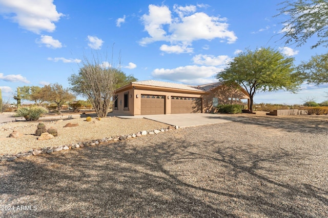 view of front of home featuring a garage