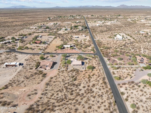 drone / aerial view with a mountain view