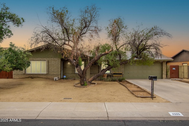 view of front of home featuring a garage