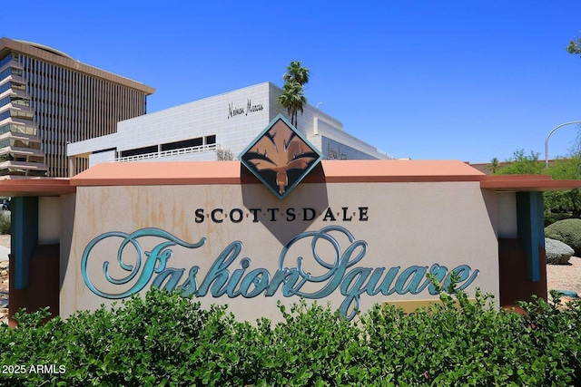view of community sign
