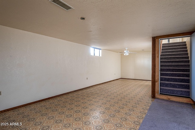 2995 W Rd 1 S, Chino Valley, AZ 86323 - below grade area featuring baseboards, stairs, and visible vents
