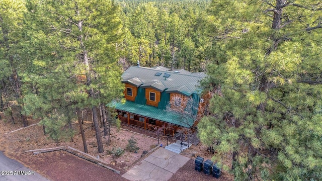 4893 W Big Pine Dr, Lakeside, AZ 85929 - birds eye view of property featuring a wooded view
