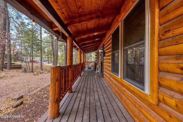 4893 W Big Pine Dr, Lakeside, AZ 85929 - view of wooden deck