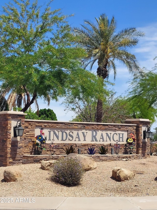 view of community sign