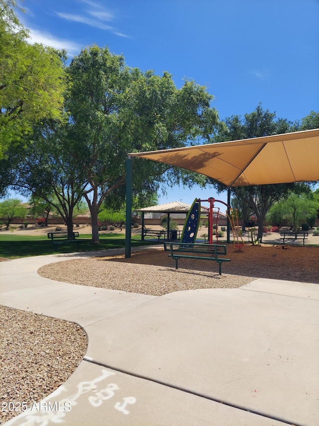 view of home's community with playground community