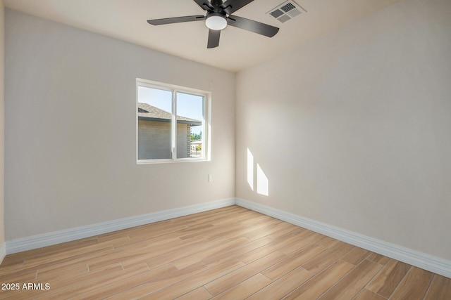 empty room featuring ceiling fan