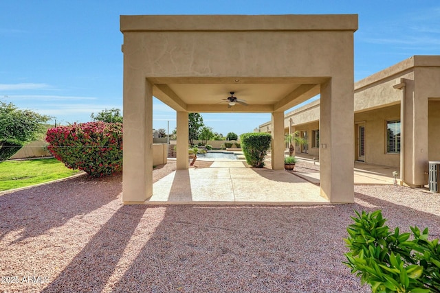 3531 E Norwood Cir, Mesa, AZ 85213 - view of patio featuring ceiling fan