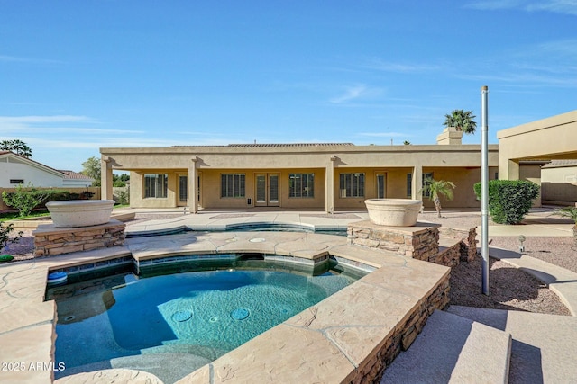 3531 E Norwood Cir, Mesa, AZ 85213 - outdoor pool with an in-ground hot tub and a patio area