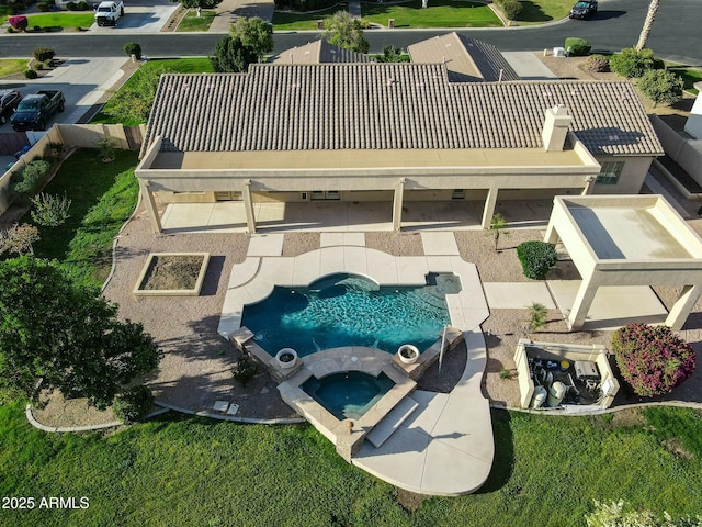 3531 E Norwood Cir, Mesa, AZ 85213 - aerial view of property and surrounding area with a pool