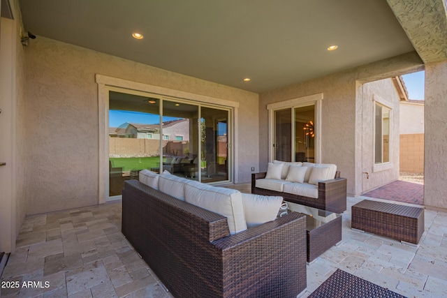 view of patio / terrace featuring outdoor lounge area