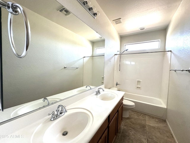 33506 N 24th Dr, Phoenix, AZ 85085 - full bath with toilet, double vanity,  shower combination, and baseboards