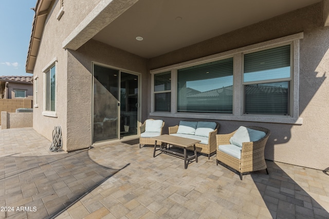 view of patio / terrace featuring an outdoor hangout area