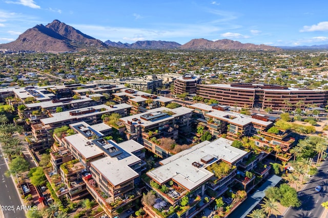 aerial view featuring a mountain view